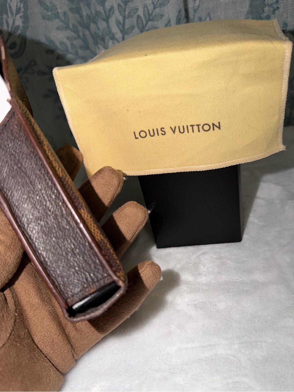Louis Vuitton Damier Ebene cosmetic/cigarette box Case - Brown checkered design - Picture 5 of 10